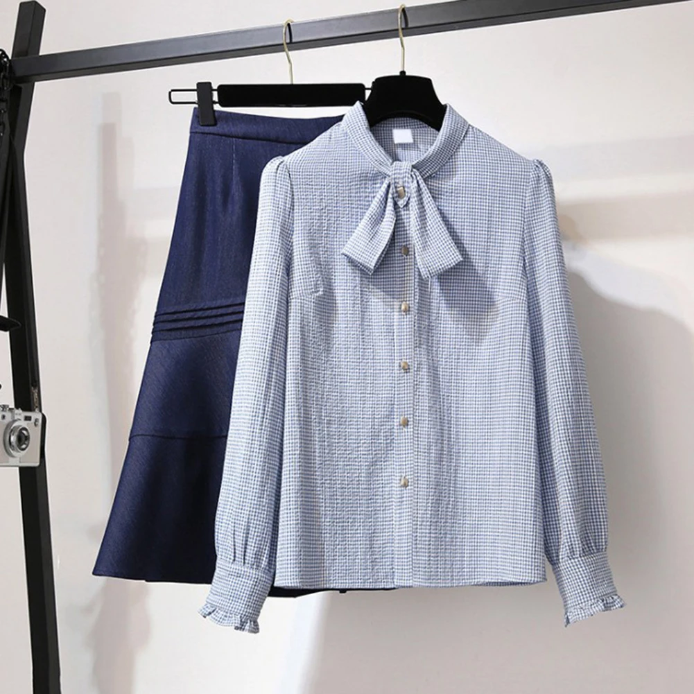 Комплект из двух предметов Женский комплект с юбкой весна-лето элегантные тонкие