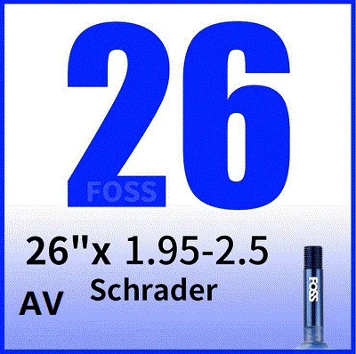 26x1.95-2.5 AV Фосс камера велосипедной шины 16/18/20/24/26/27,5/2" дюймов 700C трубки дорожный велосипед MTB горный велосипед/складной велосипед из термопластичного эластомера трубки Тайвань - Цвет: 26x1.95-2.5 AV