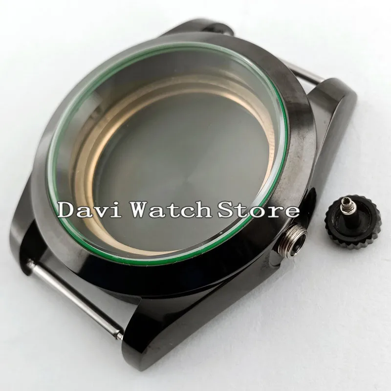 40 мм черный простой чехол для часов Fit ETA 2836, DG 2813/3804 Miyota 8205/8215 movement P900