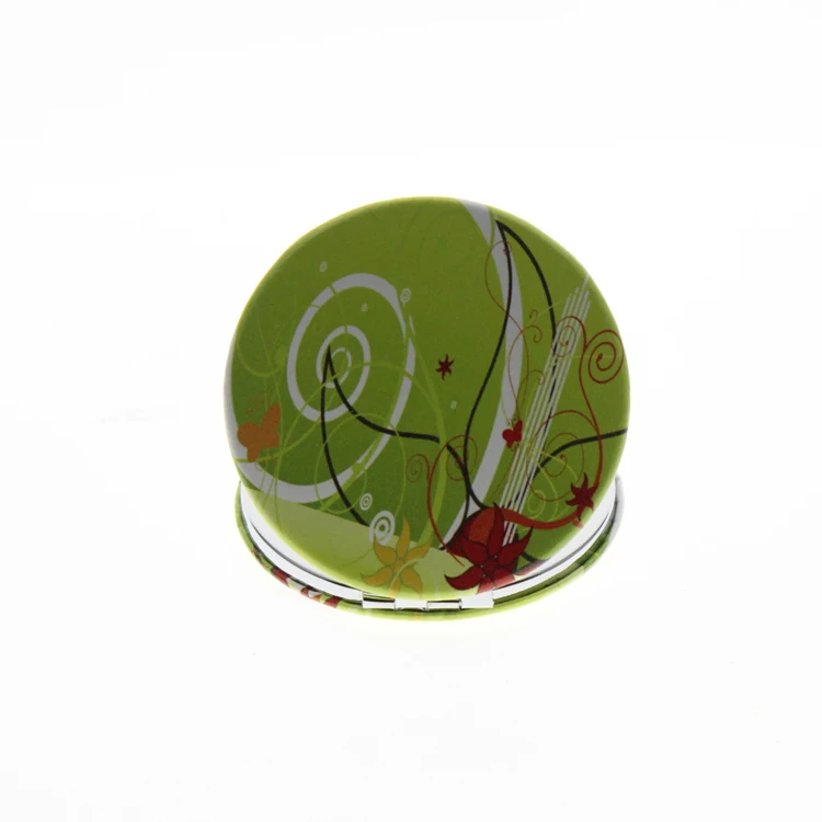

6cm Round Double Sided Stainless Steel Folding Portable Cute Large Make Up Mirror