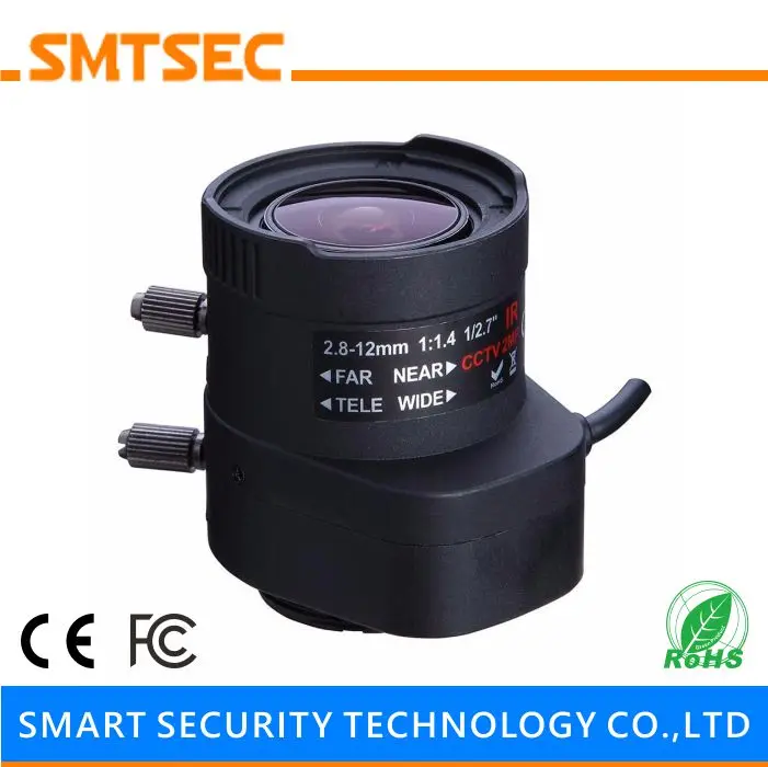 SMTSEC SL 2812AMP HD 2 МП 1/2.7 &quot2 8 12 мм авто Iris DC Drive F1.4 CS/DC Mount Lens для камеры видеонаблюдения| |