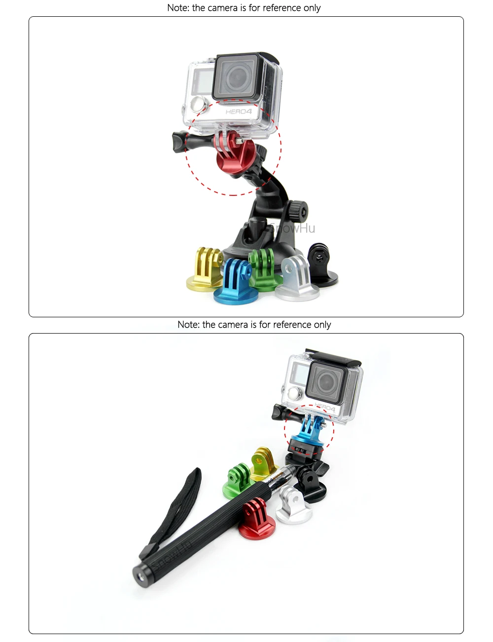 Аксессуары snowhu для GoPro CNC алюминиевый сплав адаптер крепление для go pro hero 8 7 6 5 4 3+ для xiaomi для yi 4K для sj4000 GP143