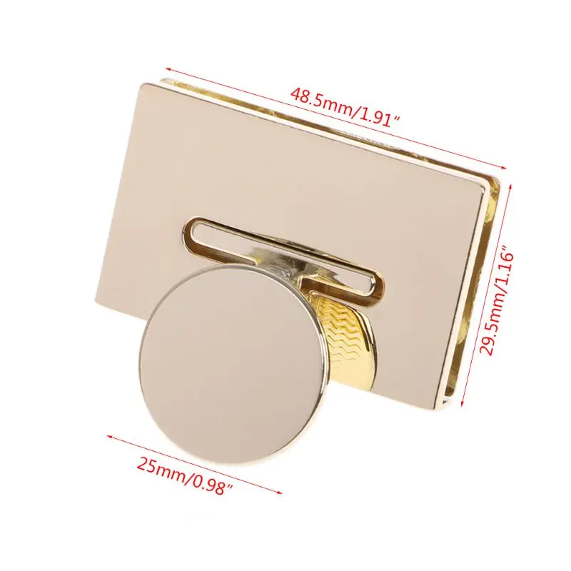 

New Rectangle Clasp Turn Lock Twist Locks Metal Hardware For DIY Handbag Bag Purse