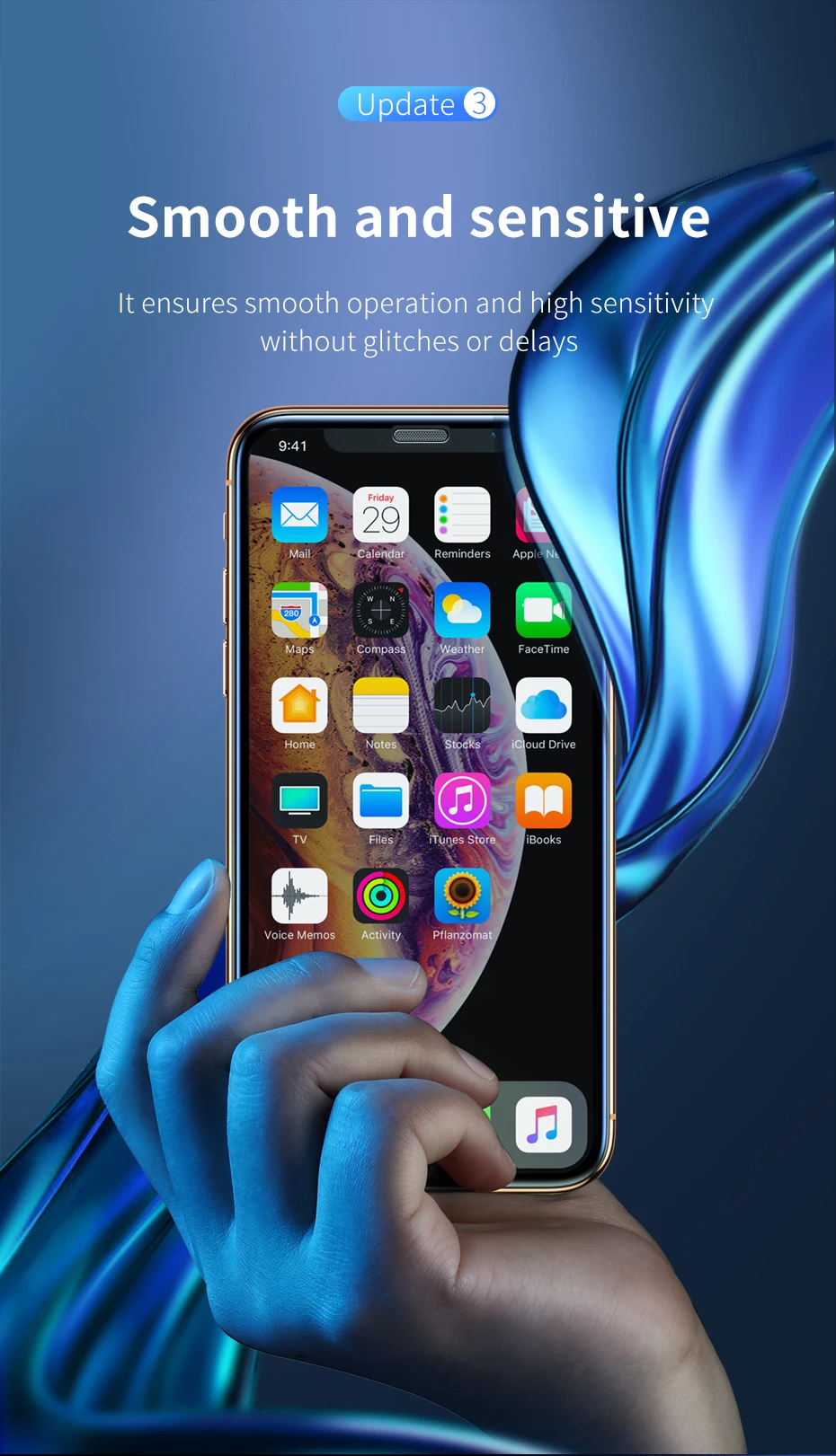 Защитная пленка для экрана Baseus 3D для iPhone XR 0,3 мм, ультратонкое Защитное стекло для iPhone Xs X Xs Max 7 8, переднее закаленное стекло