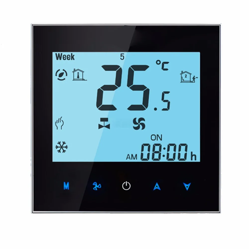 Central Air Conditioner Touchscreen Temperature Controller Timing Programmable Thermostat White Backlight 2 Pipe | Обустройство дома