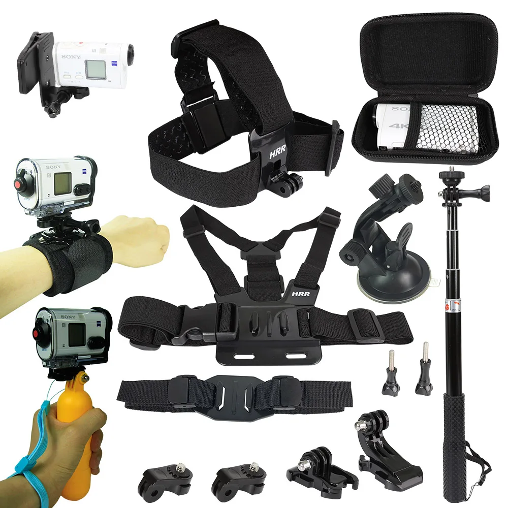 Комплект аксессуаров для Sony FDR x3000 Hdr-AS15 AS20 AS30v Gopro 4 5 6 7 black xiaomi yi 4k sjcam eken аксессуары