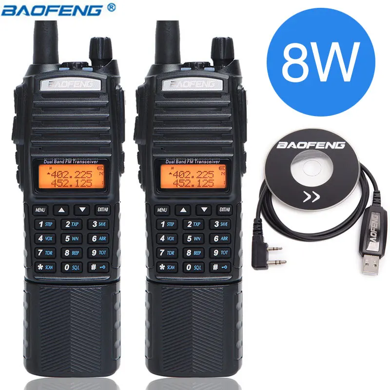 Рация Baofeng UV 82 Plus мощная 8 Вт 3800 мАч удлиненная батарея постоянного тока UV82 двойной