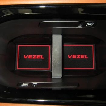 19Pcs/Set Car Gate Slot Mat Water Cup Anti Dust Slip Resistance Pad for Honda Vezel HRV Hr-v 2016 2015 2014 2013 Accessories |