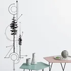Новые творческие наклейки геометрический сосны и стрелы Наклейка на стену для комнаты подростка стрелка наклейки на стену Дерево Современный интерьер обои LC002