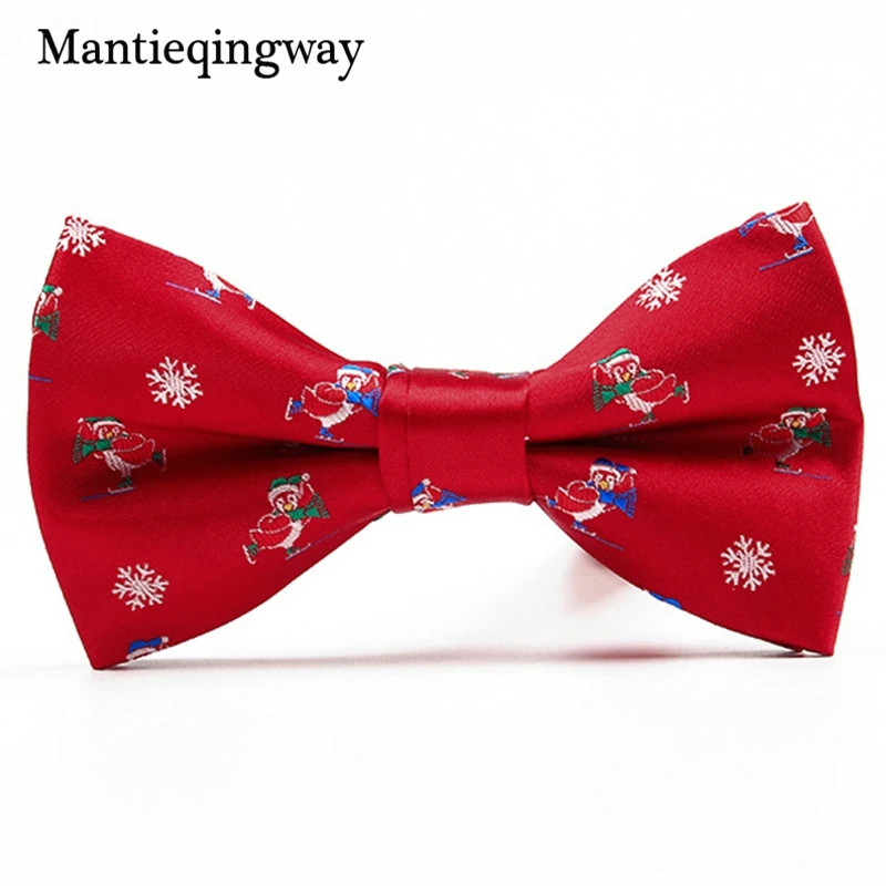 Mantieqingway Новый рождественский галстук бабочка для мужских костюмов дерево