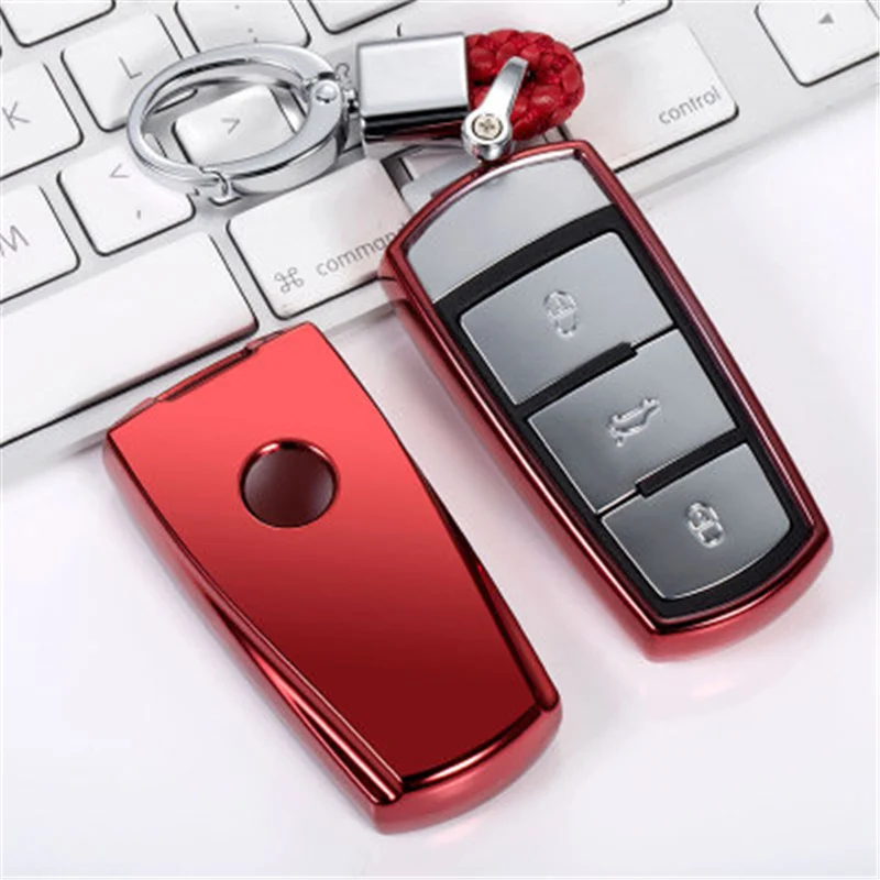 Новый мягкий ТПУ чехол для ключей стайлинга автомобиля VW CC Passat B6 B7 3C Maogotan R36 B5 B7L