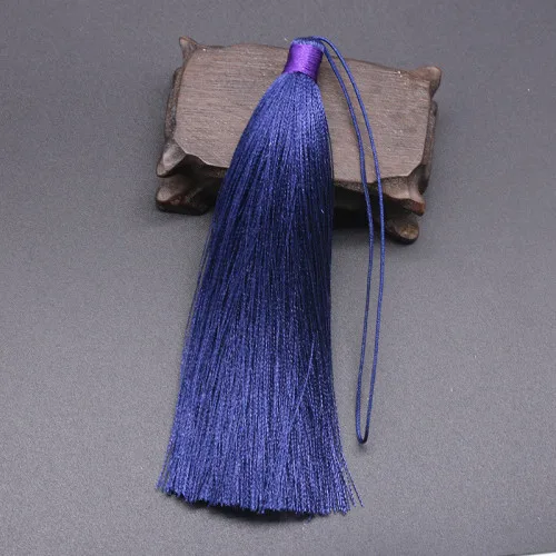 Blue 2pcs 24 см полиэстер Ленточки подвеска ручной работы ремесло кисточкой DIY ключ брелоки для сумки Jewelry Шторы одежды декоративные аксессуары 2 шт - Цвет: Blue 2pcs