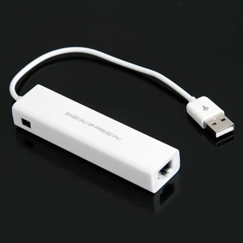 Новое поступление USB 2 0 RJ45 сетевой кабель для интернета адаптера + 3 Порты и разъёмы концентратора Mac OS Win7 8 XP