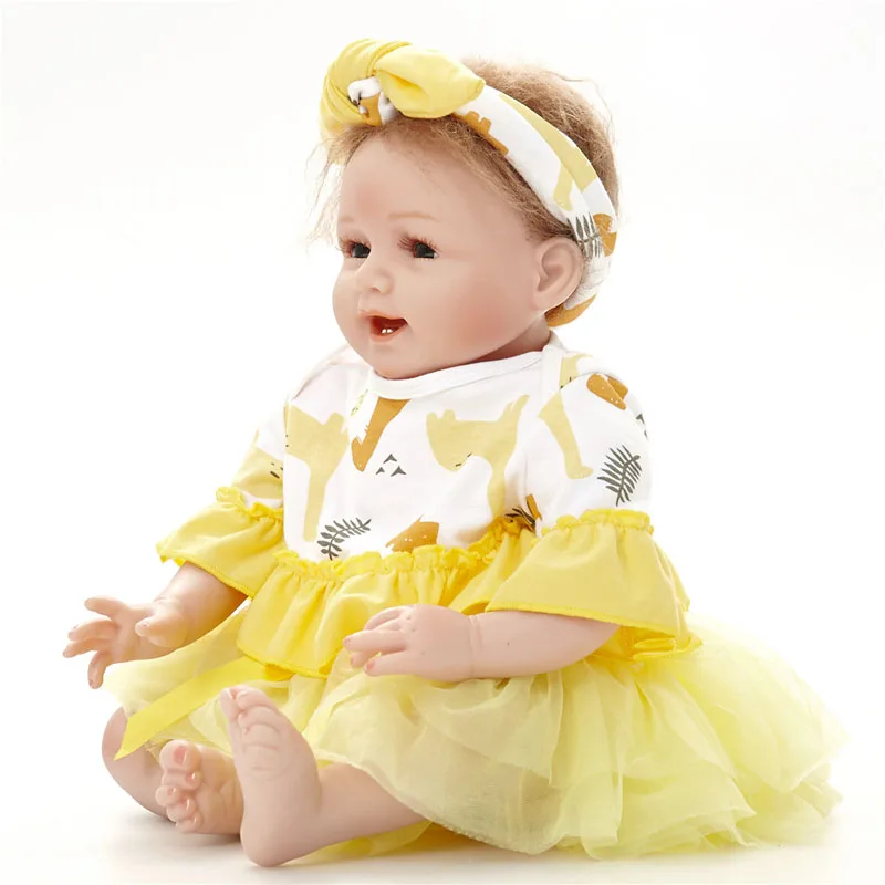 LEOOFU 55 см Детские Силиконовые куклы модель тела reborn для маленьких девочек