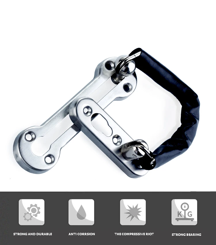 Противоугонная цепь из нержавеющей стали 304 20 см безопасности для отелей дверной