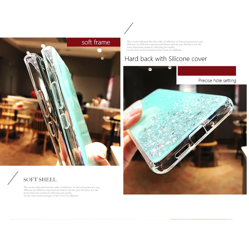 Роскошный силиконовый блестящий чехол для Huawei P30 pro ударопрочный из ТПУ с