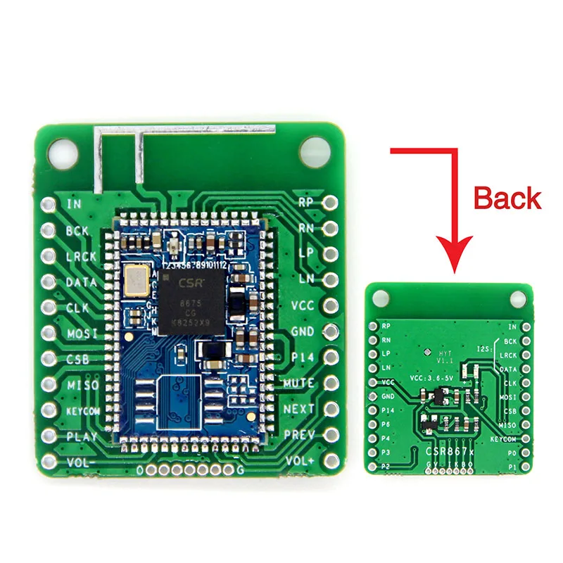 2 шт./лот CSR8675 Bluetooth V5.0 низкомощный аудио модуль без потерь сжатие I2S волокно