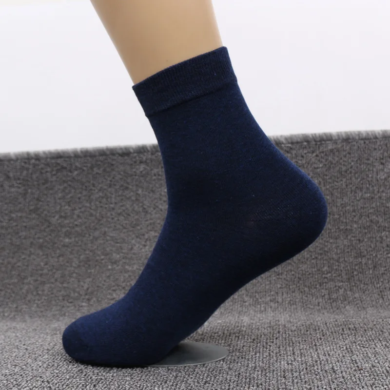 5 pairs=10 pieces Zerlos plus size 43-48 men's in tube socks cotton solid color men business socks male 2018 New Spring Summer enlarge
