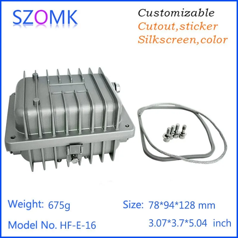 Алюминиевый корпус для электроники водонепроницаемый проекта 78*94*128 мм Новое