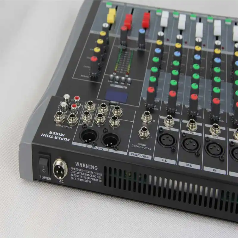 Дешевые CT120S usb 12 канальный микшерный пульт DJ микшер звук mp3|Сценическое
