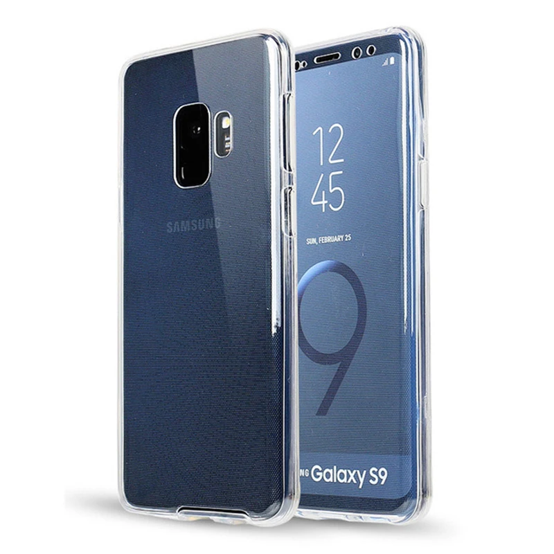 100 шт полный корпус 360 градусов Защита Прозрачный чехол для Samsung Note 9 8 S9 S8 Plus S7 Edge