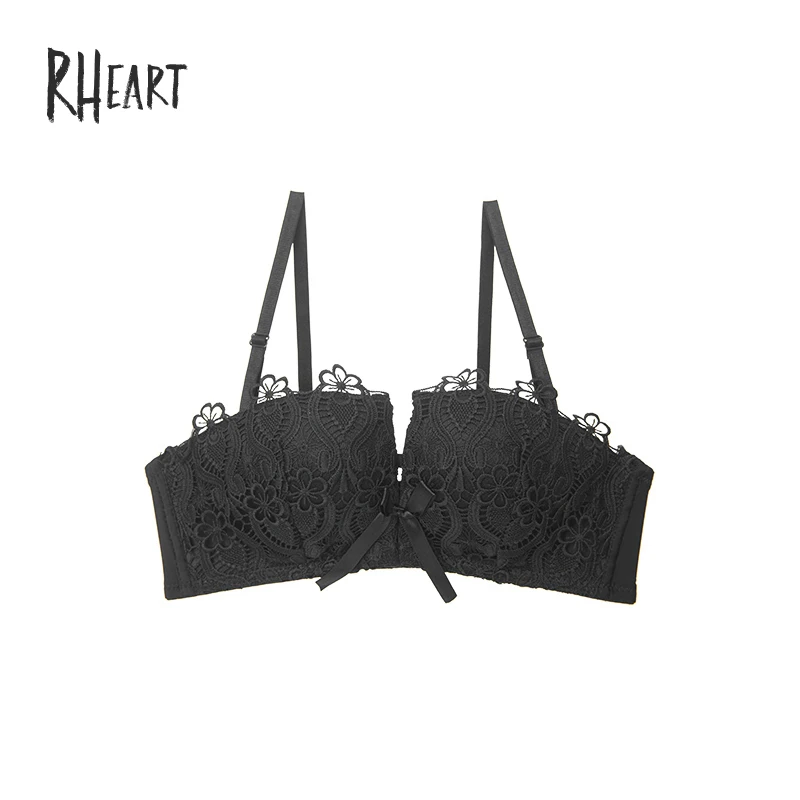 Roseheart, сексуальные женские модные черные зеленые кружевные бюстгальтеры с подкладкой, пуш-ап, беспроводные бюстгальтеры, бюстгальтер без косточек, чашечки A B, нижнее белье, женские бюстгальтеры с кисточками - Цвет: Black