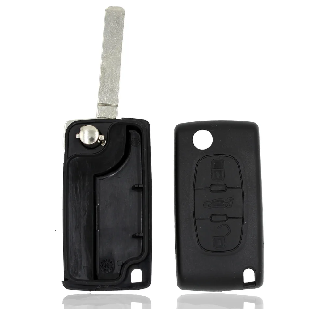 KEYYOU 3 кнопки дистанционного флип складной чехол для ключей Fob Citroen 307 C2 C3 C4 C5 6 CE0523