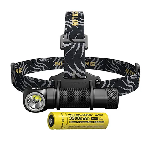 NITECORE HC33 фара 1800 люмен CREE XHP35 HD светодиодный водонепроницаемый фонарик для кемпинга, для путешествий, охоты - Испускаемый цвет: with battery