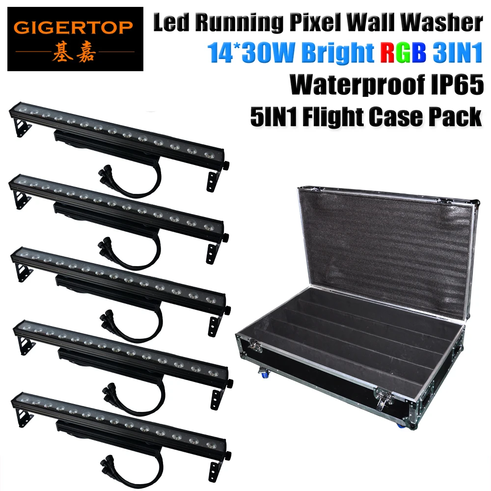 5 в 1 Flightcase Pack 14x30 Вт высокомощный направленный прожектор пиксель Наводнение
