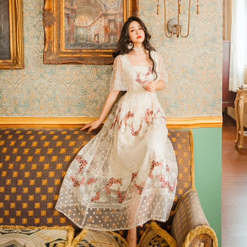 Платье с коротким рукавом YiLin kay разноцветное вечернее платье тяжелой