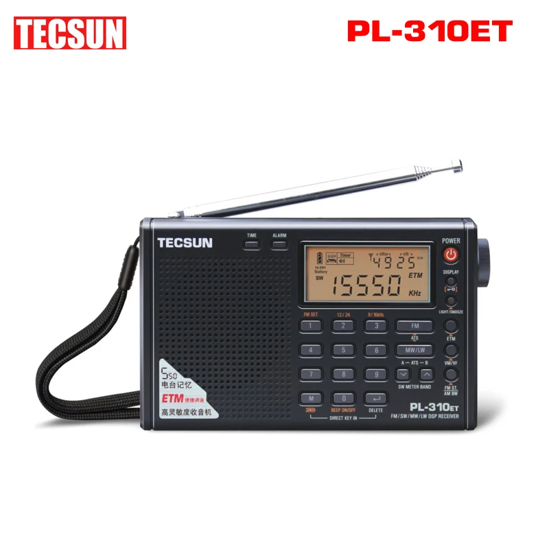 

TECSUN PL-310ET PL310ET FM AM MW SW LW DSP RADIO Receiver WORLD BAND Shortwave Digital Demodulation Portable Stereo Radio