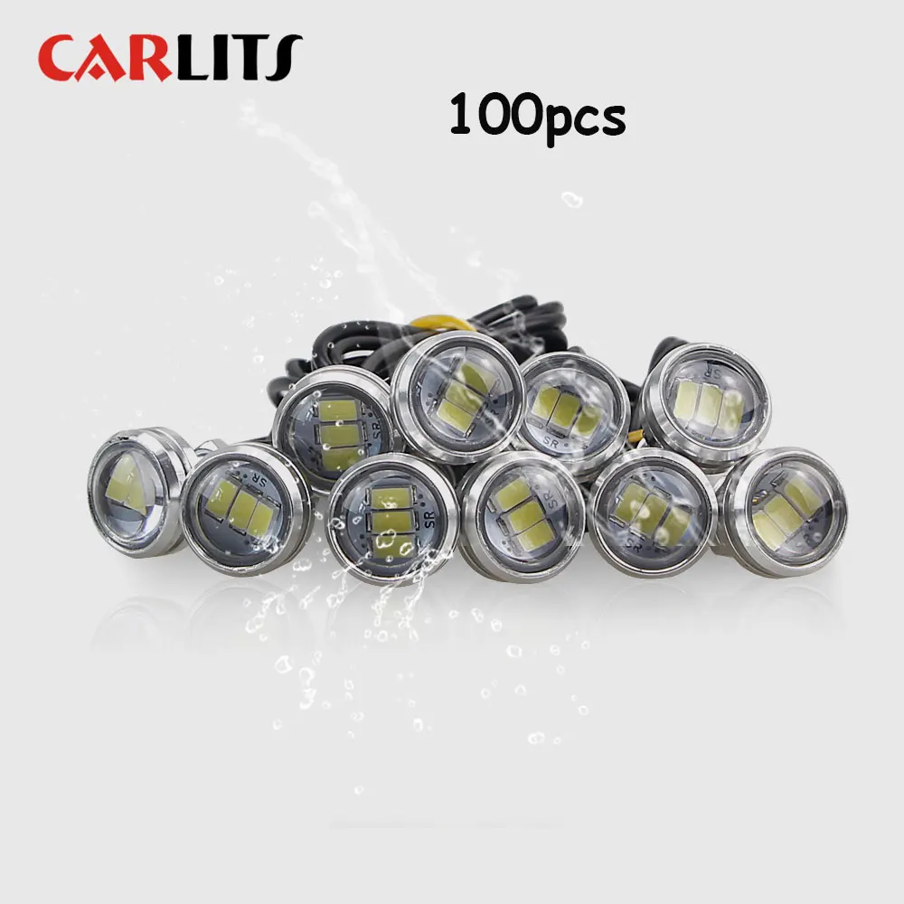 

Автомобильный DRL Eagle Eye светодиодный светильник дневного света для мотоцикла с винтовой лампой источник водонепроницаемого 5630SMD автомобильный Стайлинг 100 шт. оптовая продажа