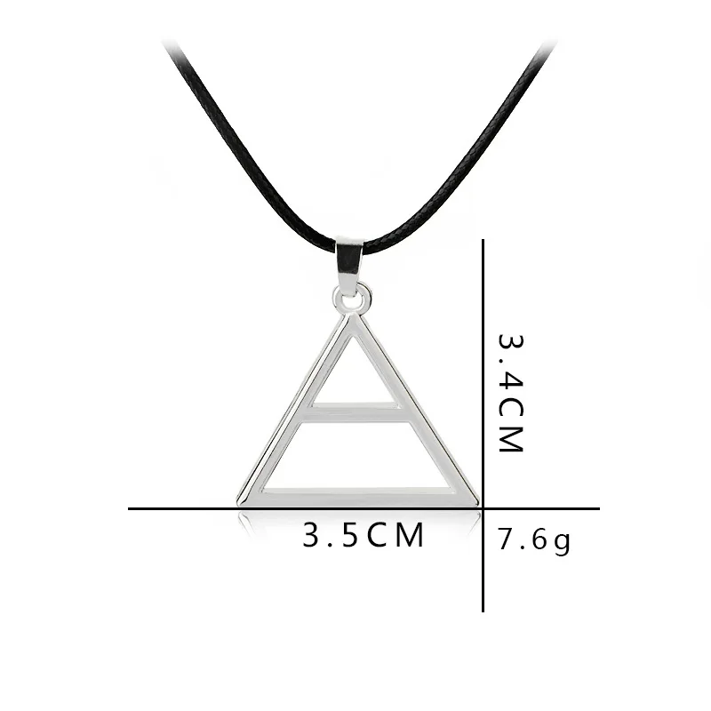 Фильм 30 Seconds To Mars Цепочки и ожерелья Модные Для мужчин Треугольники логотип подвеска с веревку цепи