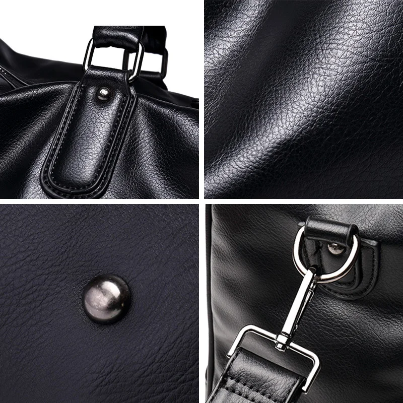 2018 Business Pouch Large Capacity Male Split Leather Weaving Totes Casual Hand Bags Multi-function Black Shoulder briefcase Bag |