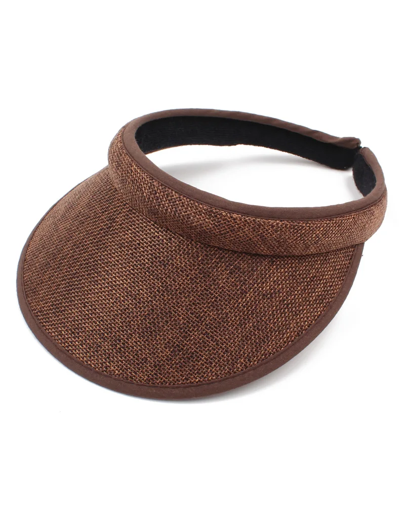 Шляпа от солнца Соломенная с широкими полями женская базовая пляжная шапка без