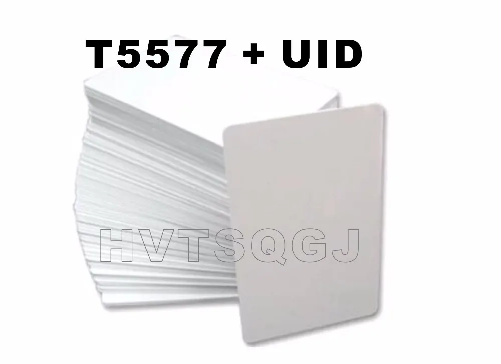 

300pcs Free shipping High quality 13.56Mhz Contactless Card RFID UID T5577 chip Card