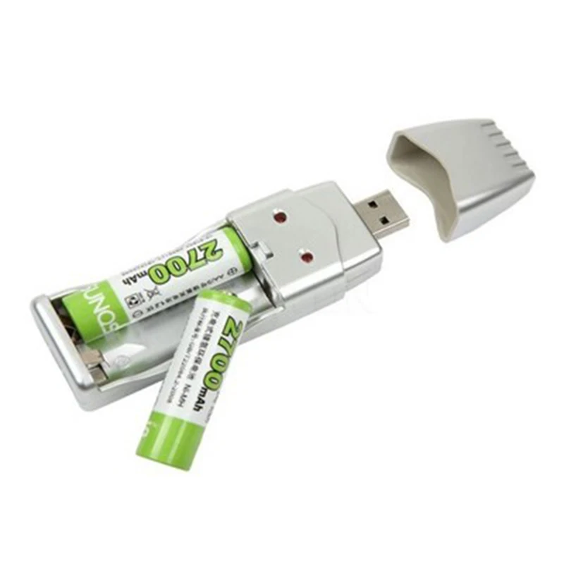 1 шт. USB Зарядное устройство для № 5 7 Металл гидридных или никель зарядки Батарея