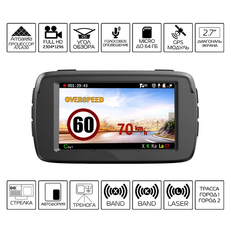 JUEFAN Многофункциональный Автомобильный видеорегистратор gps dvr Радар детектор