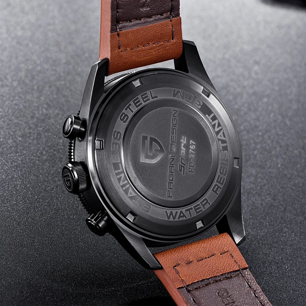 Элитный бренд PAGANI Дизайн Хронограф Спортивные часы Для мужчин Reloj Hombre полный
