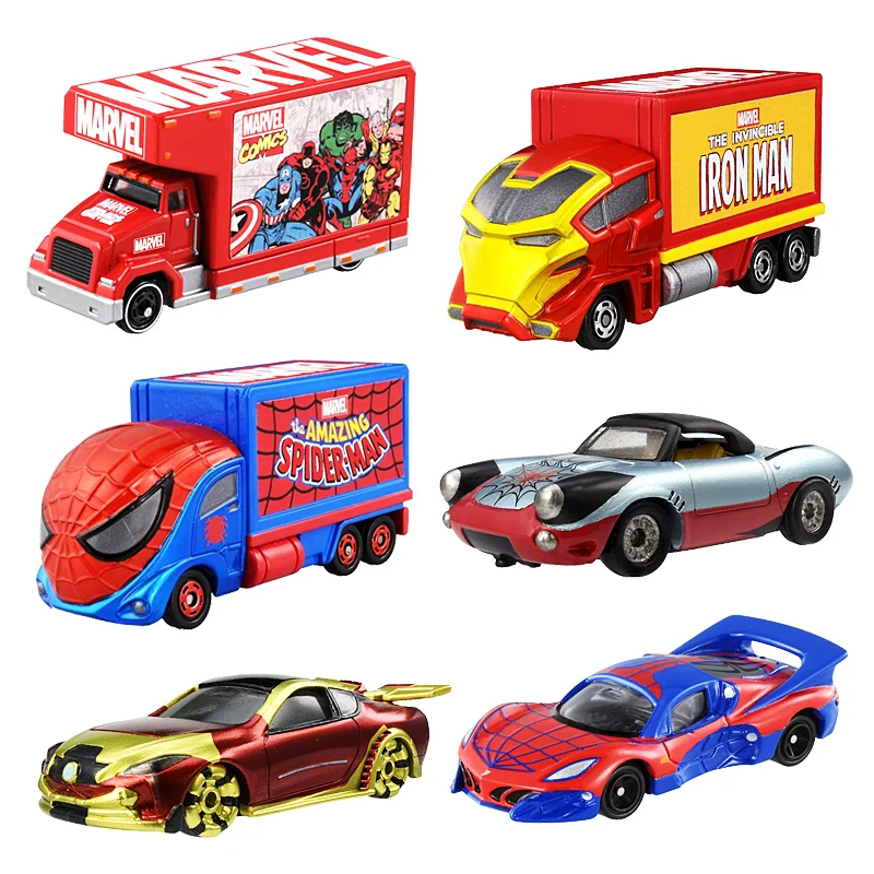 Takara Tomy Tomica металлическая модель игрушечные машинки Человек-паук/Халк/Железный