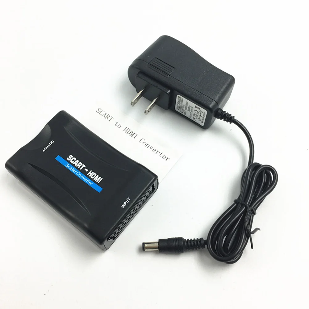 2019 Новый портативный 1080 P из scart в HDMI конвертер аудио-видео сигнала адаптер HD с