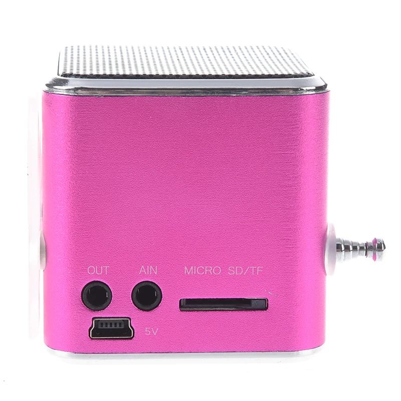TD V26 портативный мини цифровой динамик с Micro SD / TF USB /FM (розовый)|Портативные
