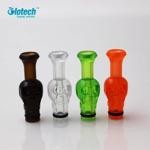 Glotech электронная сигарета череп акриловые капельные наконечники красочный рот 510 капельного наконечника E для RDA RBA испаритель