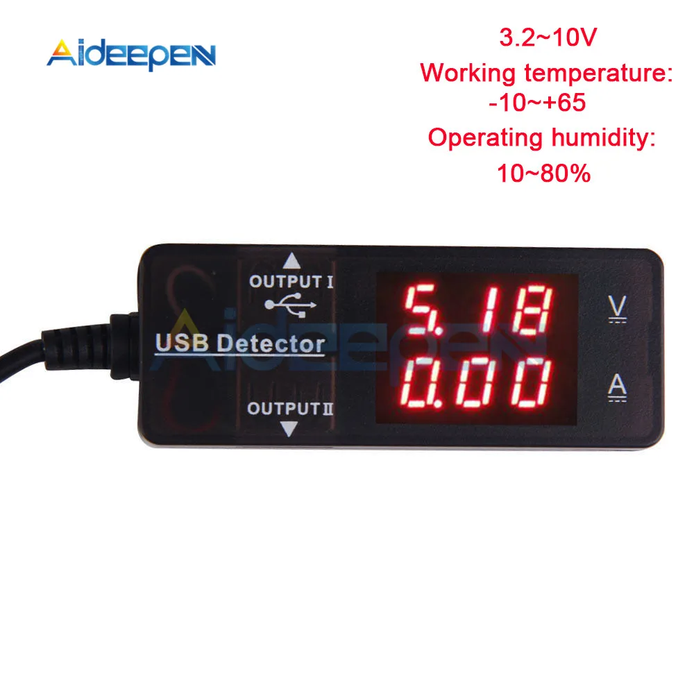 3/4 цифр USB зарядное устройство Доктор цифровой зарядки батареи Вольтметр Амперметр измеритель тока USB детектор умная функция - Цвет: USB Tester Red Red