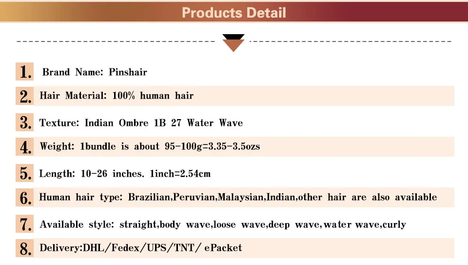 Pinshair Ombre волна воды индийские человеческие волосы переплетения для наращивания с закрытием NonRemy медовый блонд 1B 27 3 пучка с закрытием шнурка