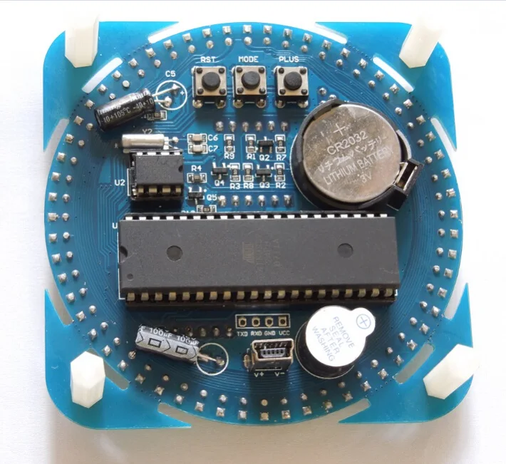 DIY электронные часы набор 51 MCU обучающая доска вращающийся светодиодный электронные часы 10 режимов