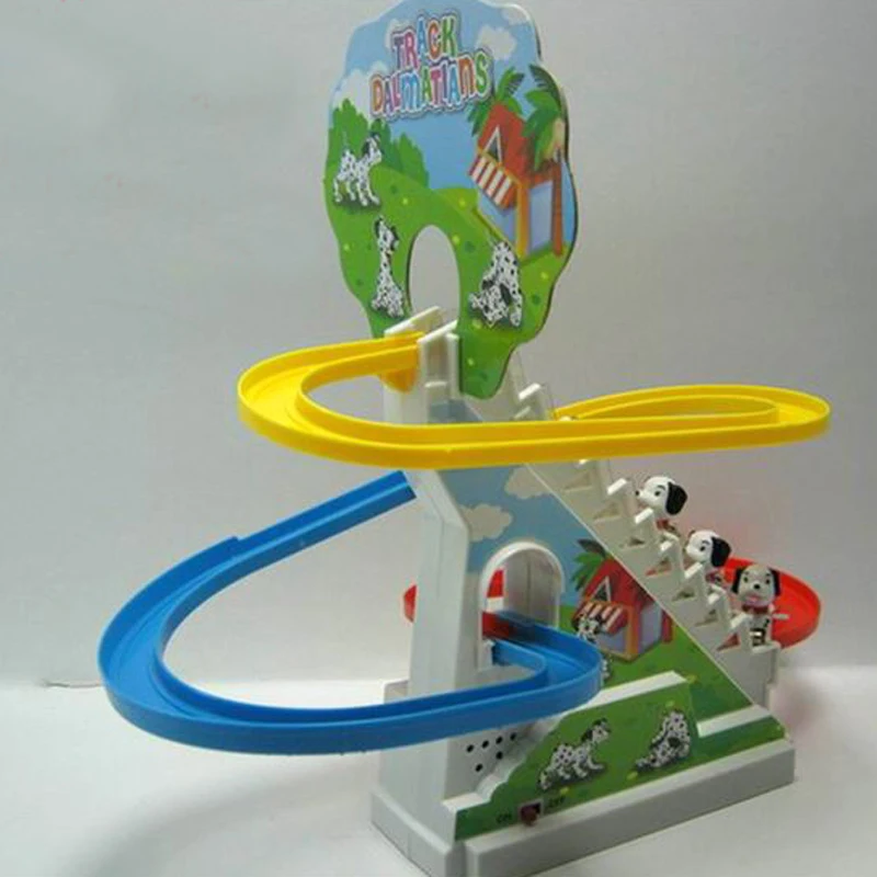 Далматинцы Электрический ротационный слайд трек детские игрушки музыкальные