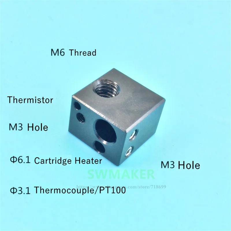 Улучшенная версия V5 hotend V7 через печатную головку термопары с экструдированной