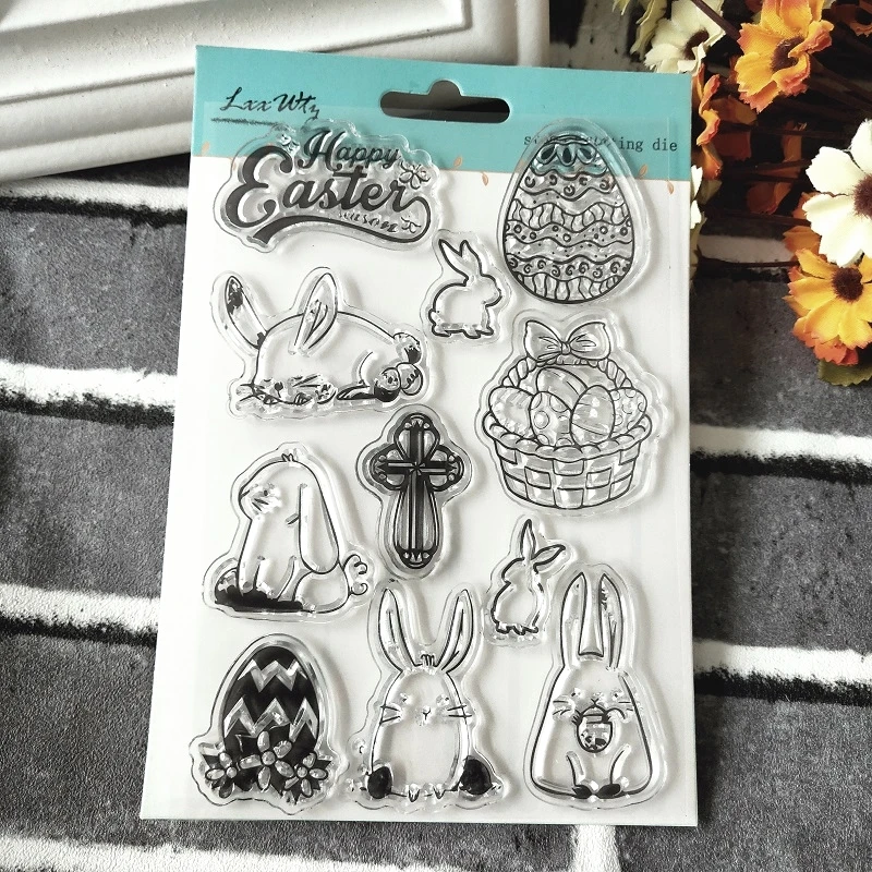 Прозрачные марки happy easter egg geboorte wish lxxwtz Скрапбукинг Kaart papier ремесло силиконовый резиновый ролик прозрачный