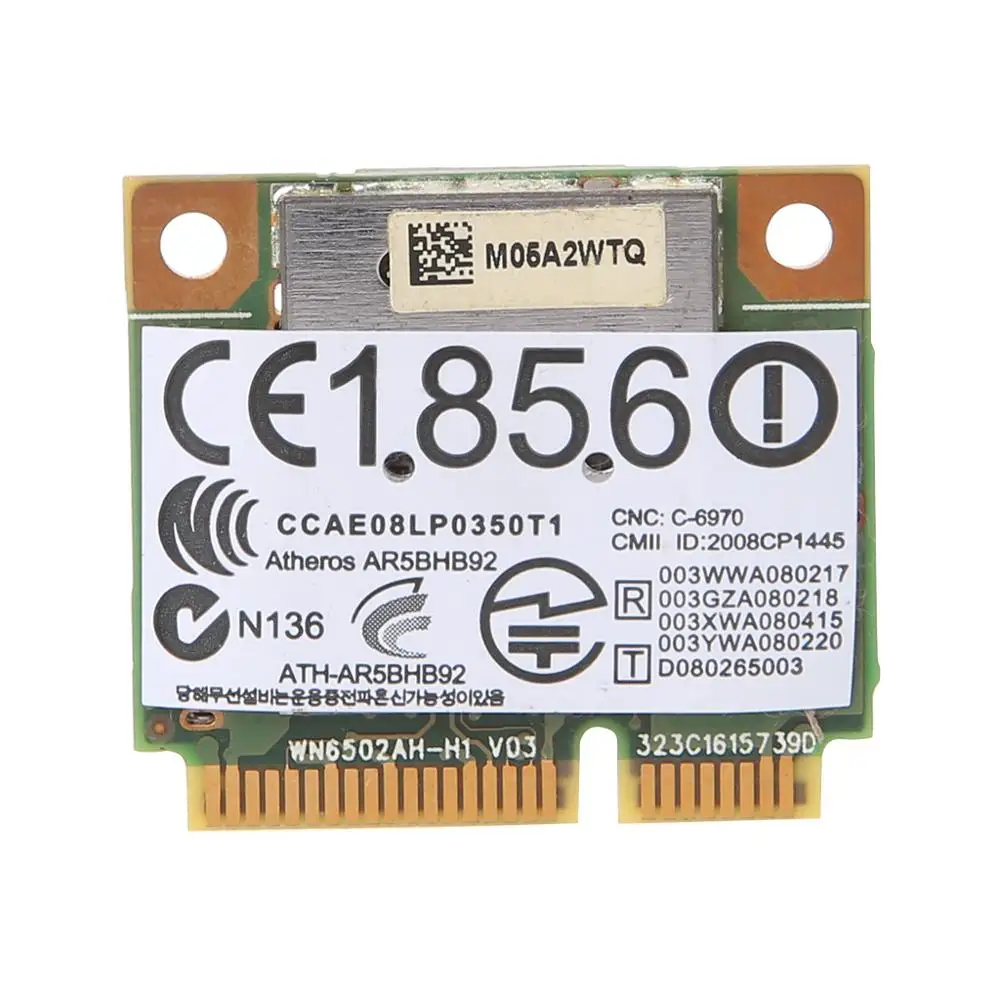 Беспроводная сетевая карта Atheros AR9280 2 4 ГГц 5 WLAN Minipci express AR5BHB92 для Linux Hackintosh Win10 Wi